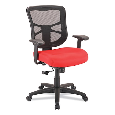Alera Elusion Series Mesh Mid-Back Swivel/Tilt Chair, Supports Up to 275 lb, 17.9"-21.8" Seat Height, Red ALEEL42BME30B
